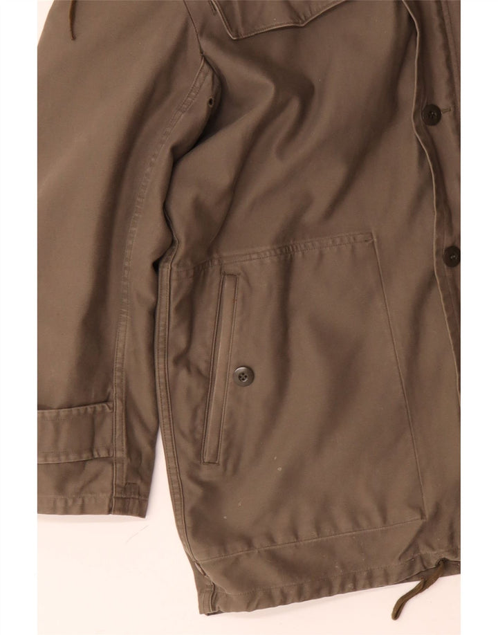 VINTAGE Herren Militär-Parka mit Kapuze, UK 40, Größe L, Grau
