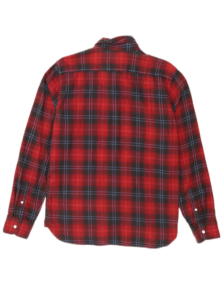 Levi's Herren-Flanellhemd, mittelrot, kariert, Baumwolle