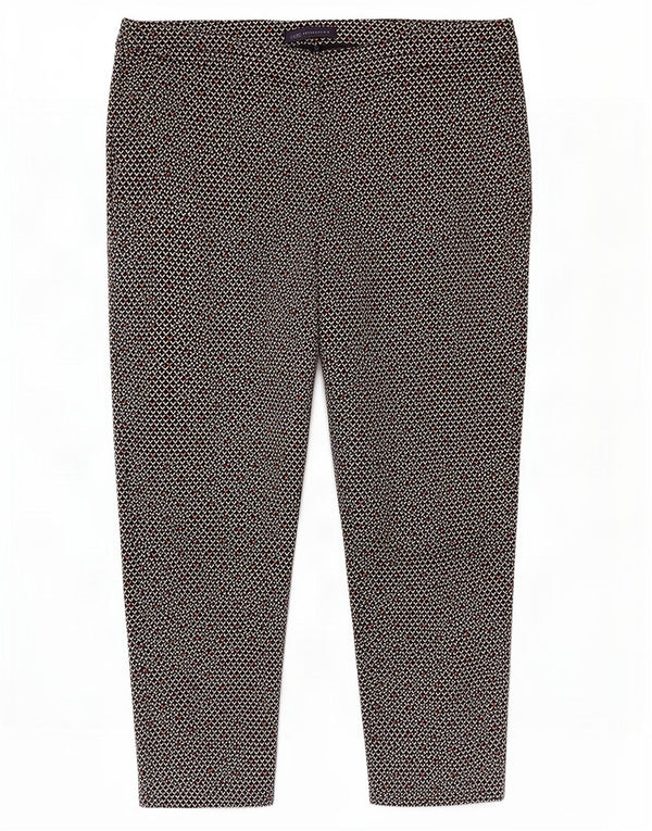 Marks & Spencer Damen Caprihose UK 18 XL W36 L22 Schwarz Geometrisch