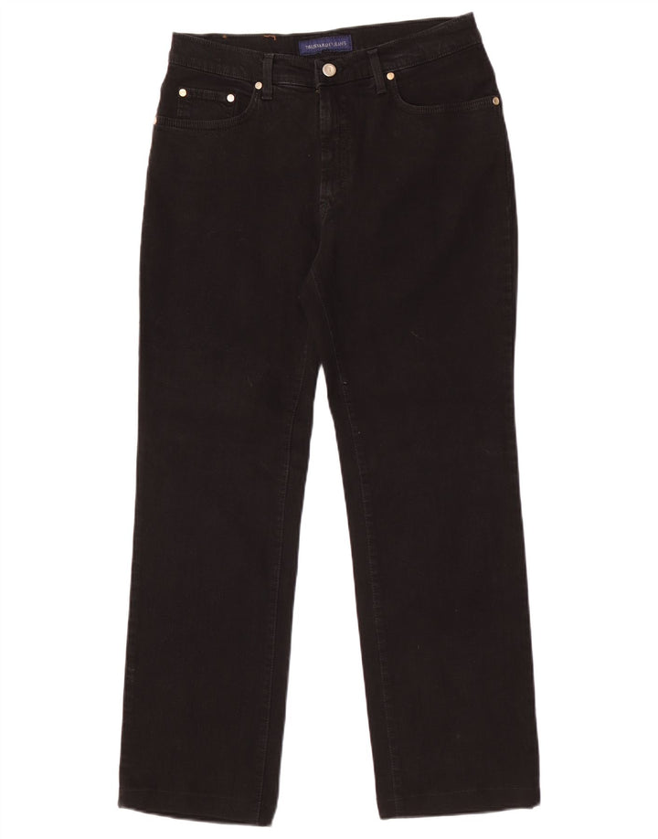 Trussardi Herren Straight Jeans Größe 30 W30 L29 Schwarze Baumwolle