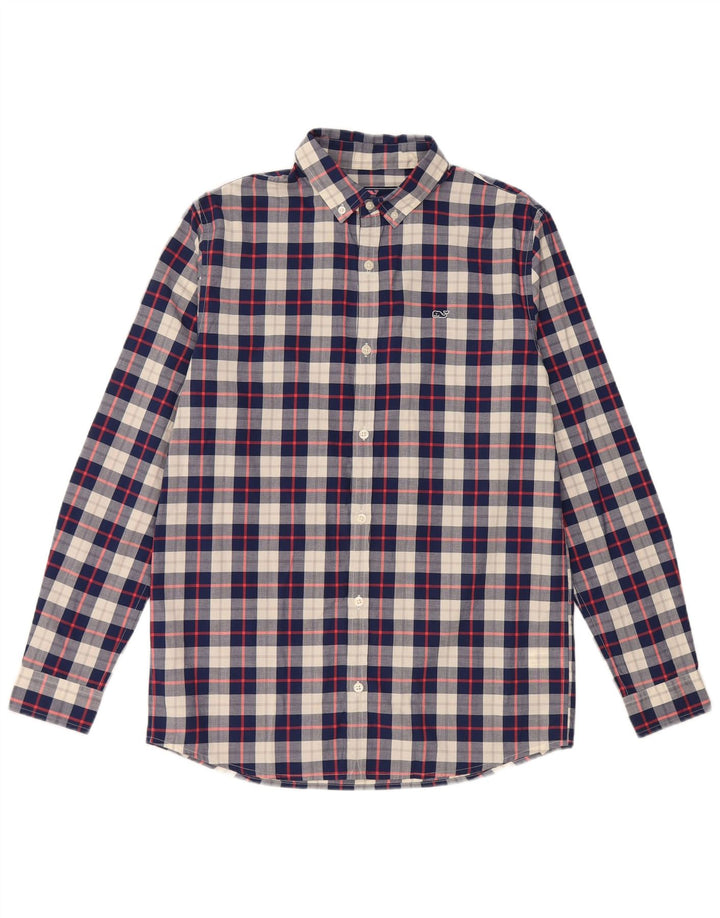 VINEYARD VINES Jungen-Hemd, 15–16 Jahre, XL, marineblau, kariert, Baumwolle