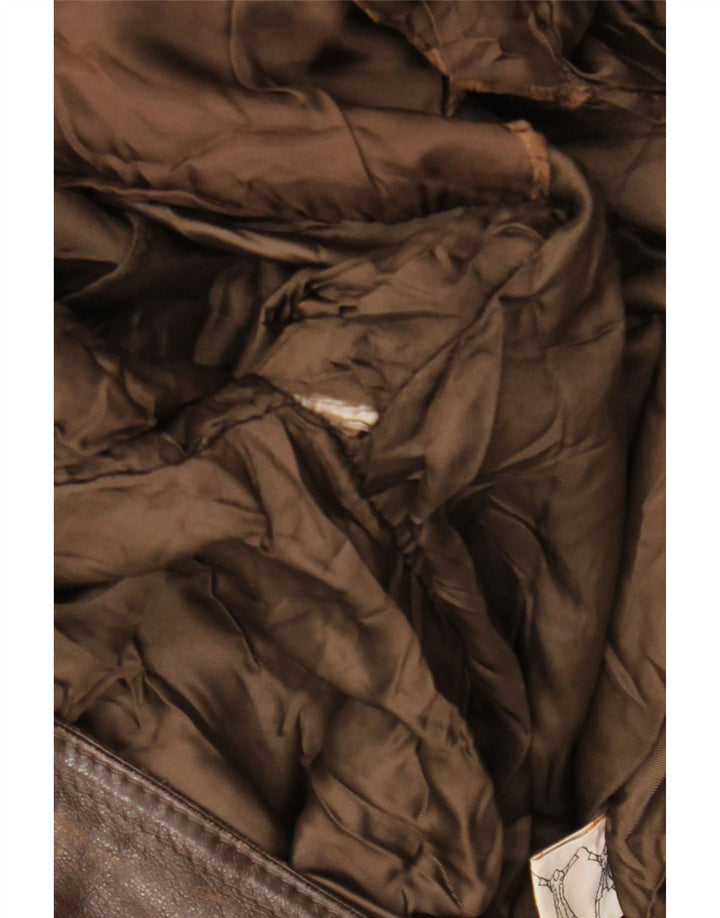 VINTAGE Herren Militärlederjacke IT 50 Large Braun