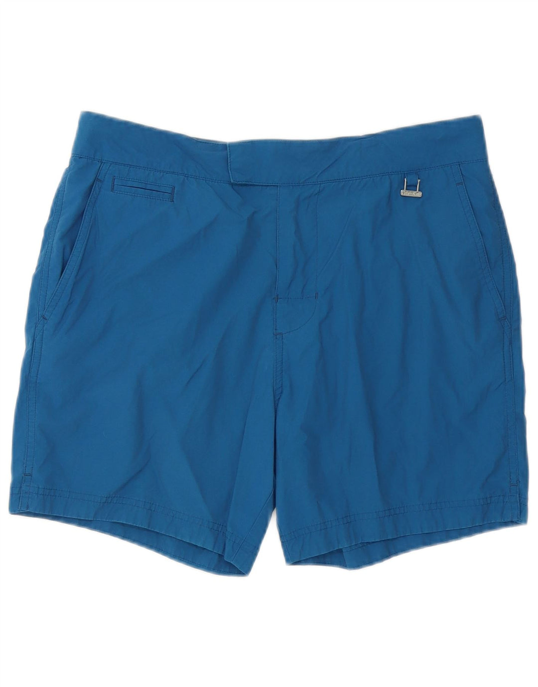 Calvin Klein Herren-Badeshorts aus mittelblauer Baumwolle