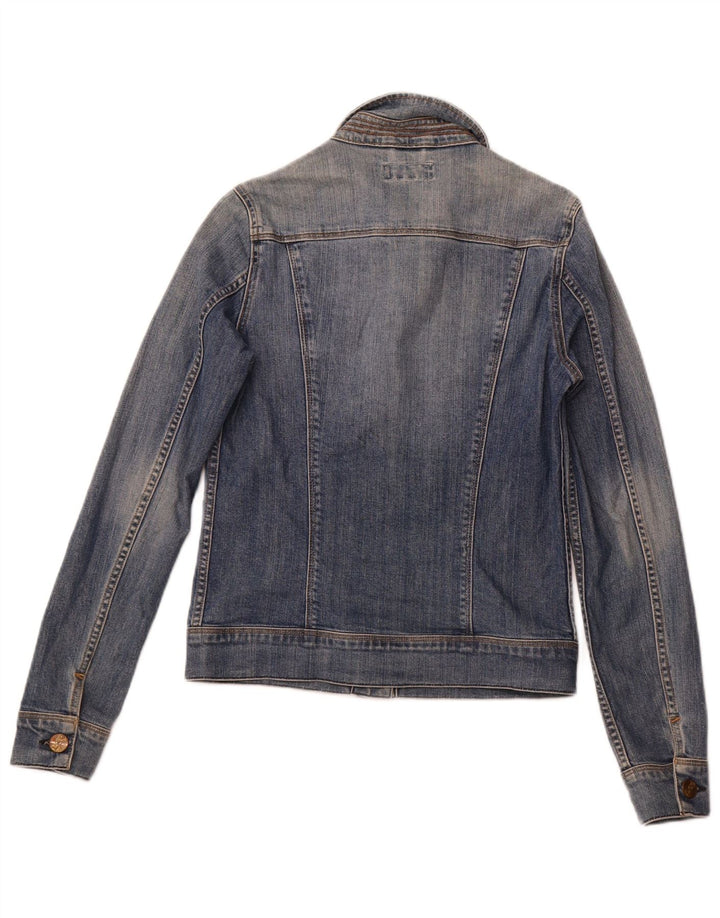 LEE Damen Jeansjacke UK 10 Small Marineblaue Baumwolle