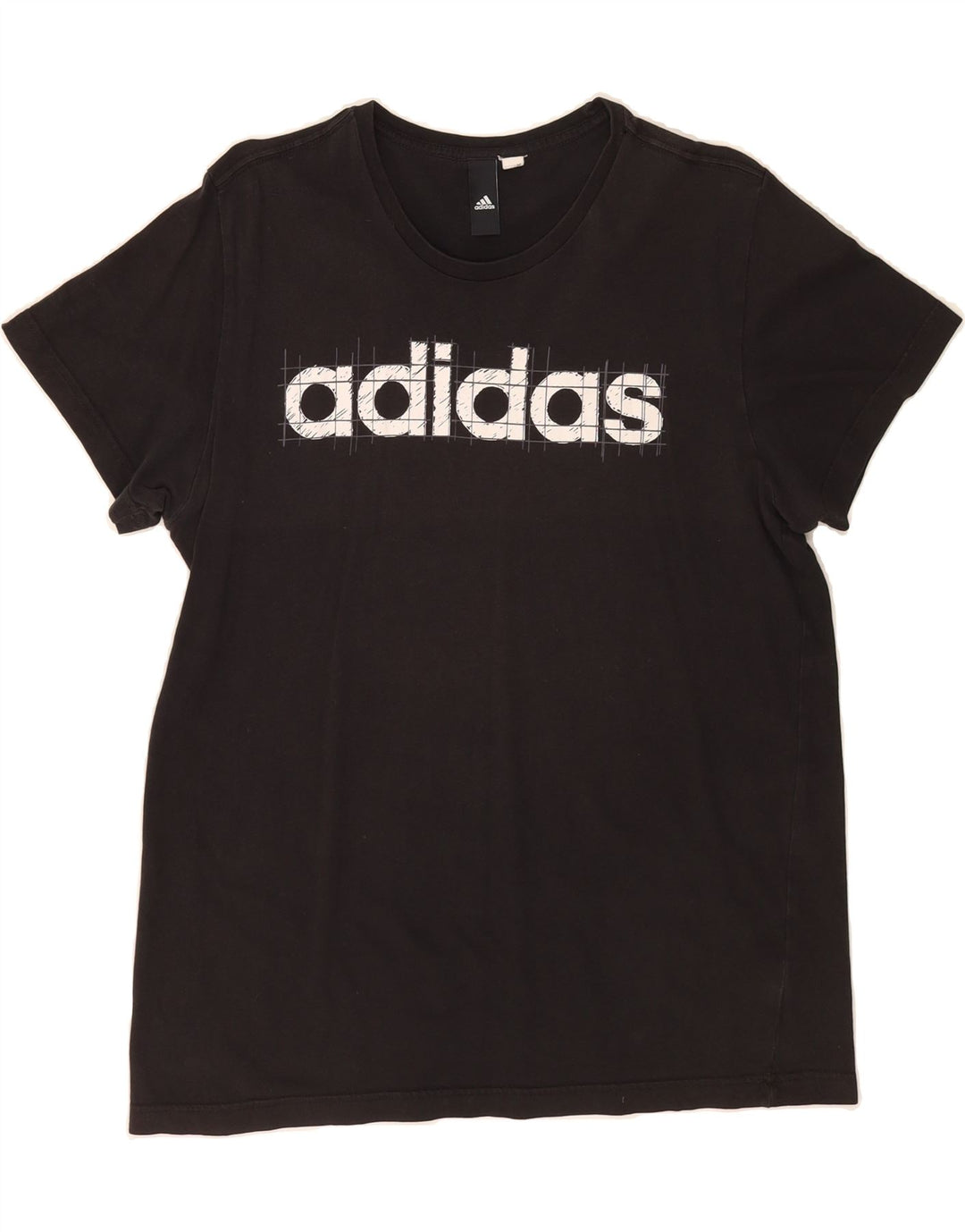 ADIDAS Mens Graphic T-Shirt Top Medium Black Vintage Adidas and Second-Hand Adidas from Messina Hembry 