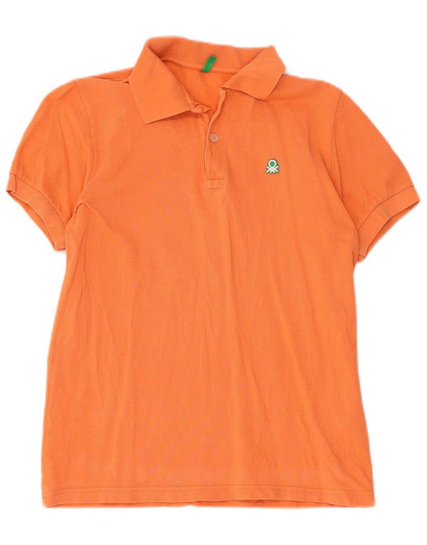 Benetton Poloshirt für Jungen, 11–12 Jahre, 2XL, Orange, Baumwolle