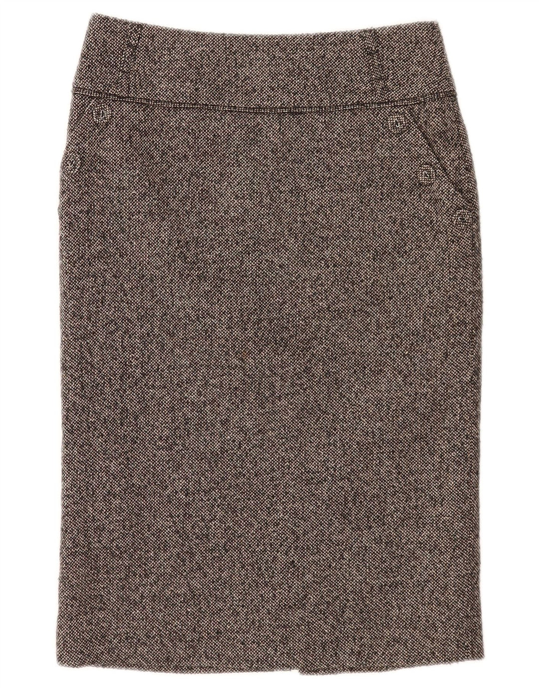 Monsoon Damen Bleistiftrock UK 8 Small W30 Grau meliert