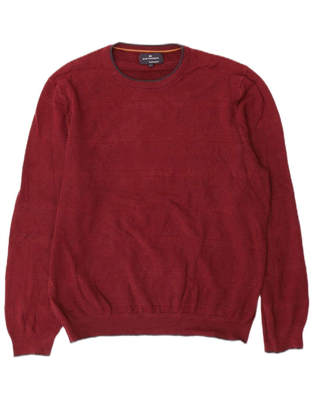 Marks & Spencer Herren-Pullover „Harbor“ mit Rundhalsausschnitt, Blau, Größe L, Kastanienbraun
