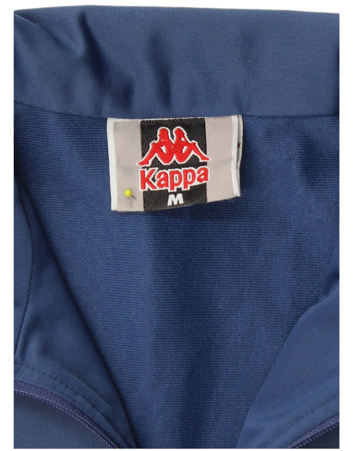 Kappa Herren-Trainingsanzug-Top-Jacke, Mittelblau, Farbblock