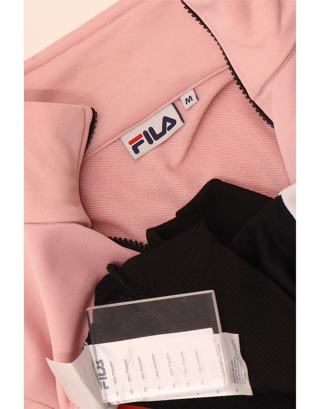 Fila Damen-Trainingsanzugoberteil mit Grafik, UK 14, mittelrosa, Farbblock