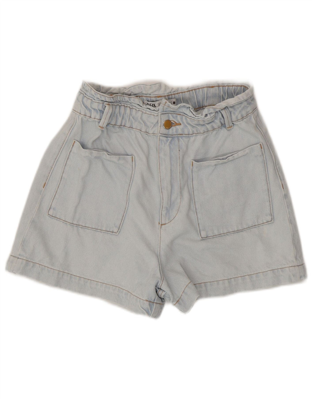 Zara Damen Jeansshorts EU 38 Small W28 Blau