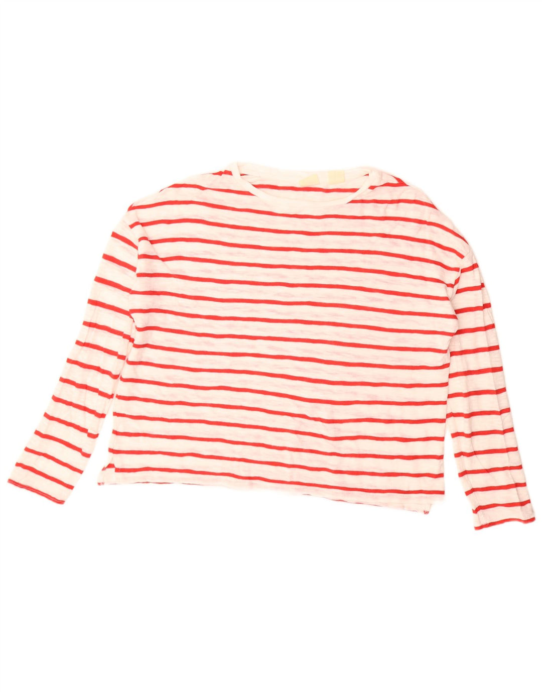 Levi's Damen-Oversize-Oberteil, langärmlig, Gr. 10, klein, weiß gestreift