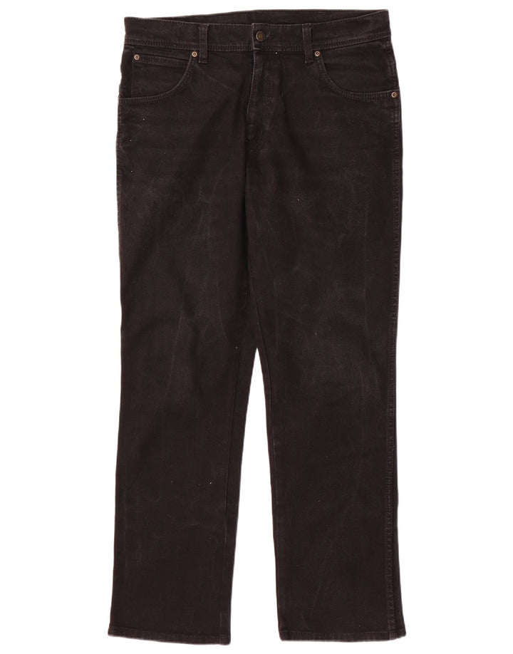 Wrangler Herren-Jeans mit normaler Passform, gerade Passform, W34, L30, schwarze Baumwolle