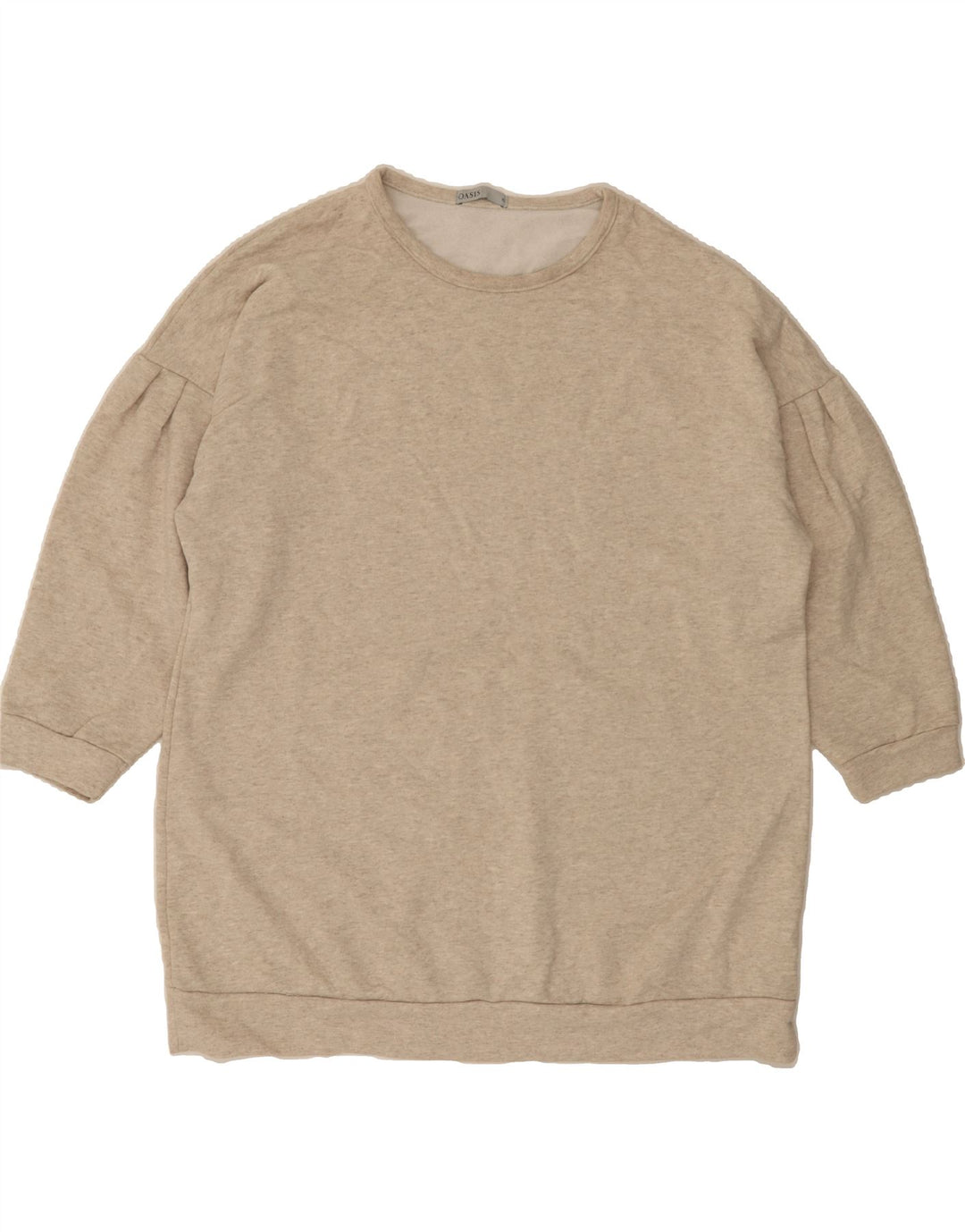 OASIS Mens 3/4 Sleeve Sweatshirt Jumper XL Beige Polyester Vintage Oasis and Second-Hand Oasis from Messina Hembry 