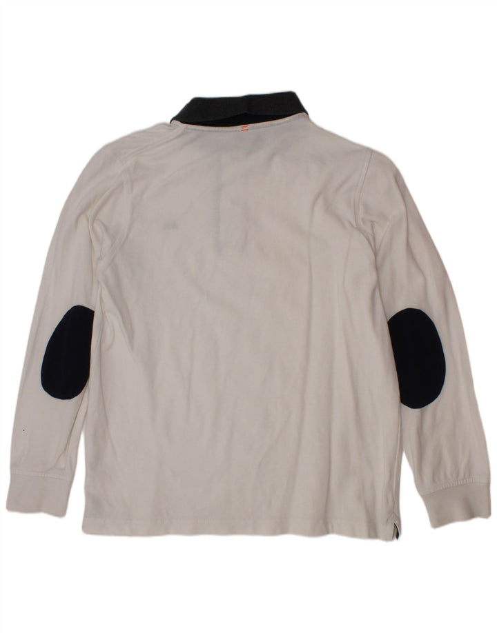 Sun68 Langarm-Poloshirt für Jungen, 9–10 Jahre, Weiß