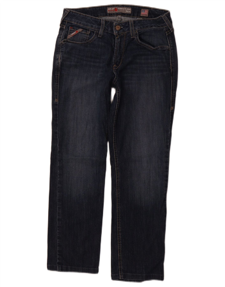 ARIAT Damen Slim Jeans W27 L26 Marineblaue Baumwolle