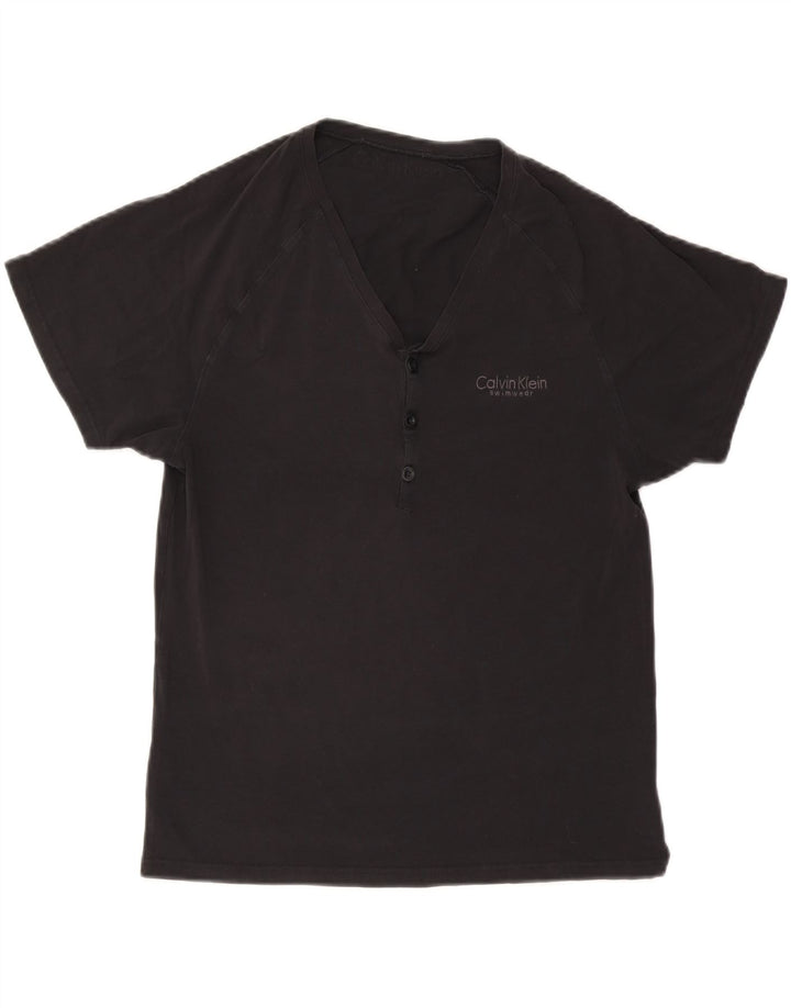 Calvin Klein Herren T-Shirt Top Large Schwarz Baumwolle