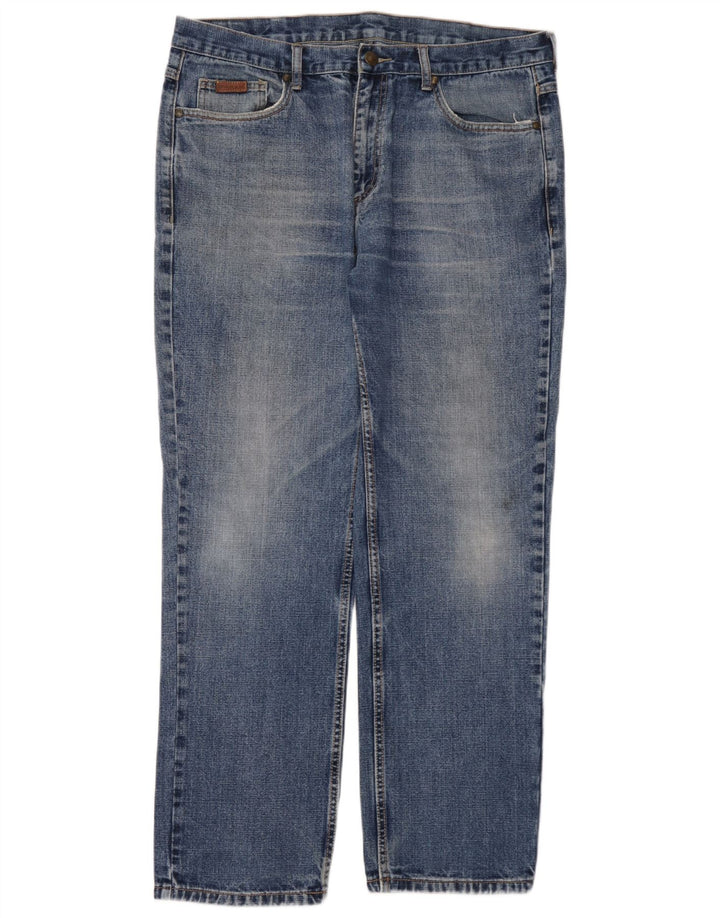 Farah Herren Straight Jeans W38 L32 Blaue Baumwolle