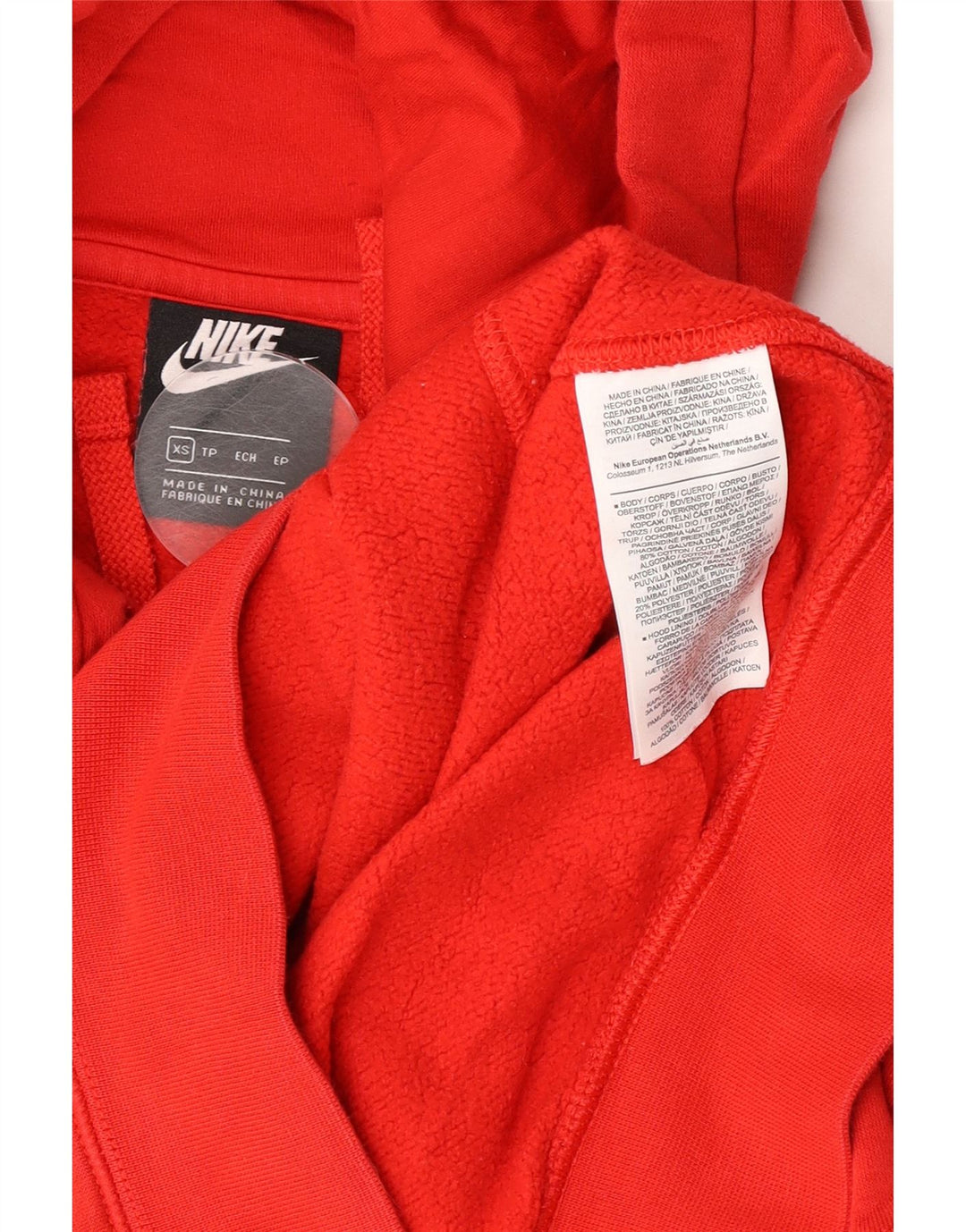 Nike Herren Kapuzenpullover XS aus roter Baumwolle