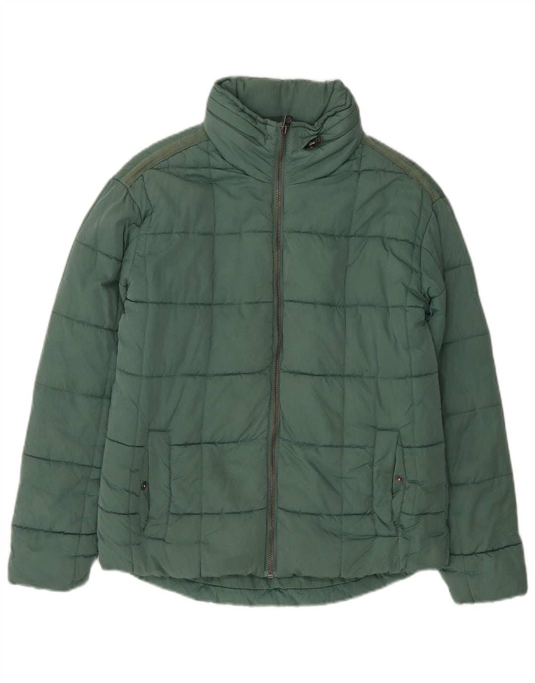 FAT FACE Damen Übergroße wattierte Jacke UK 6 XS Grün Polyester