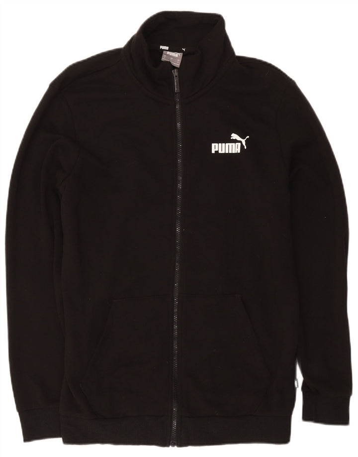 Puma Herren-Trainingsanzug-Oberteil, Jacke, Größe S, schwarze Baumwolle