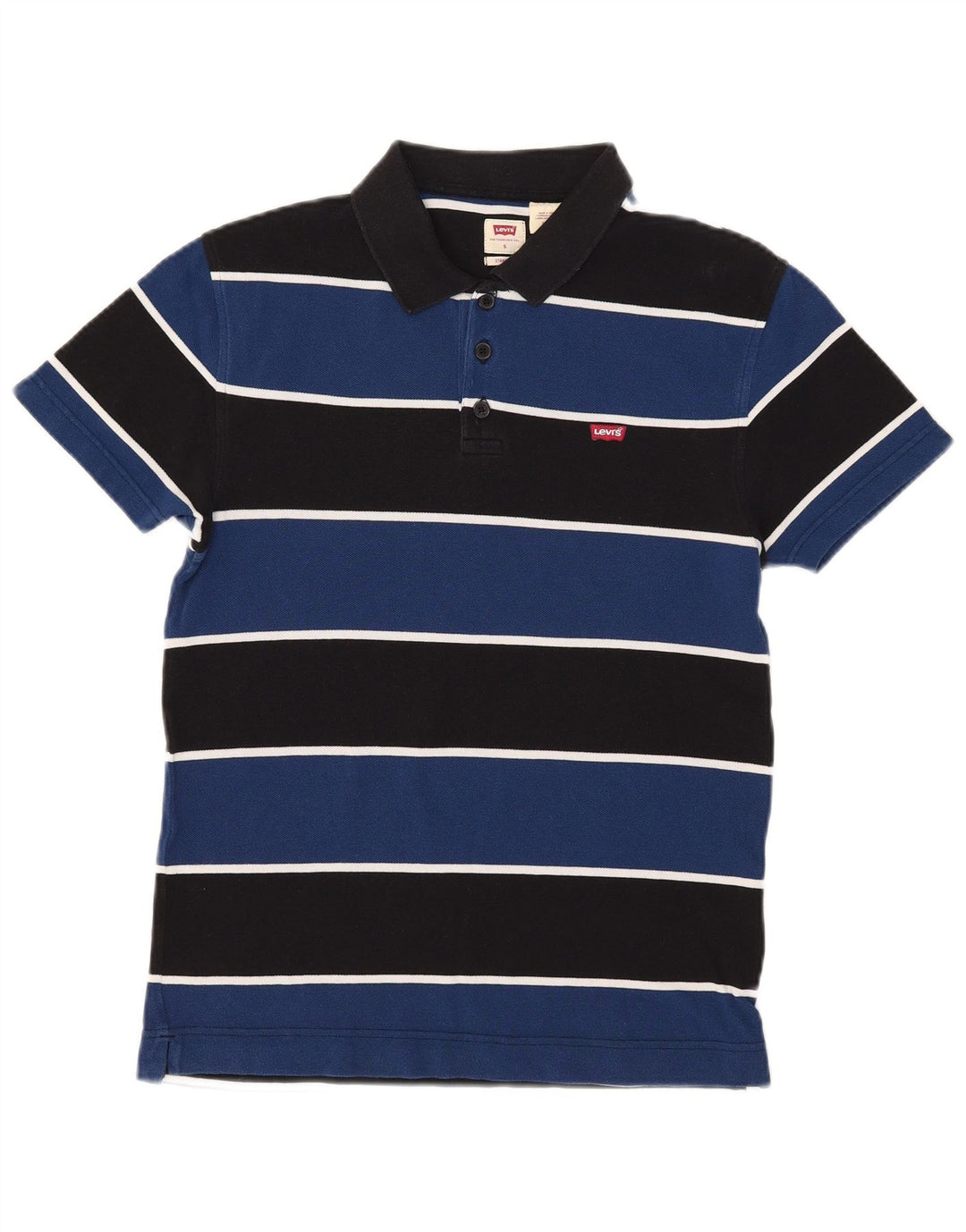 Levi's Herren-Poloshirt mit Standard-Passform, klein, blau gestreift