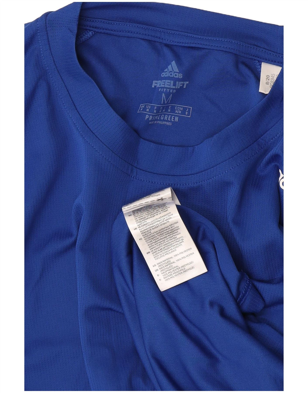 Adidas Herren Primegreen T-Shirt Top Mittelblaues Polyester