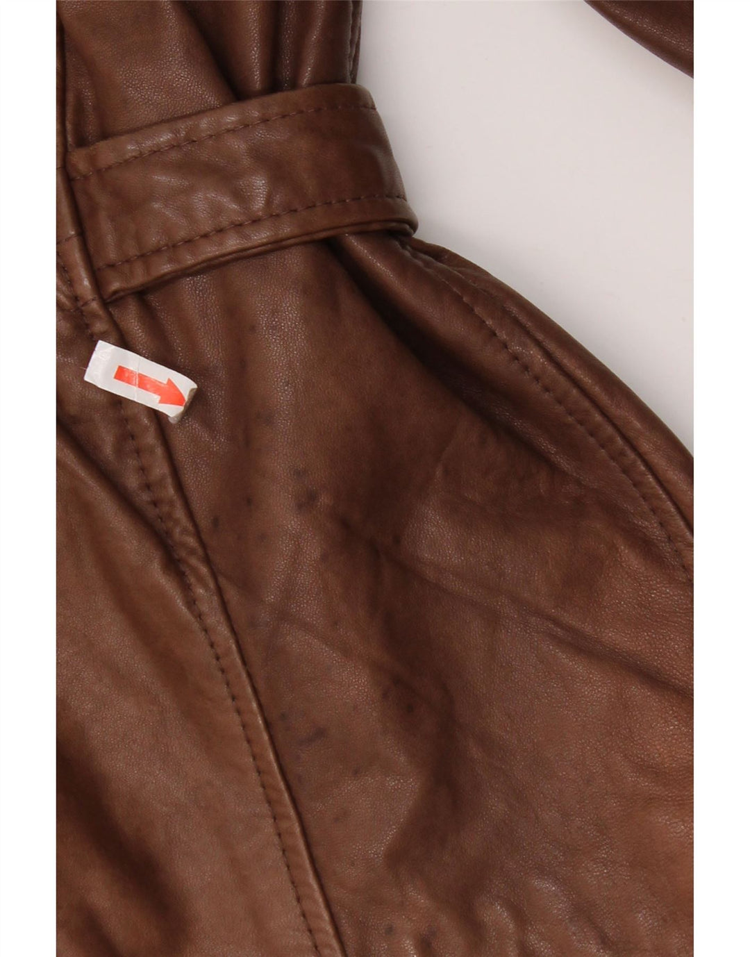 Vintage Damen Übergroße Lederjacke UK 18 XL Braunes Leder