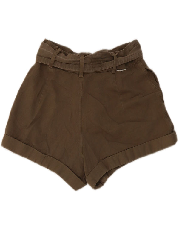 Billabong Damen High Waist Hotpants W26 Small Khaki Baumwolle