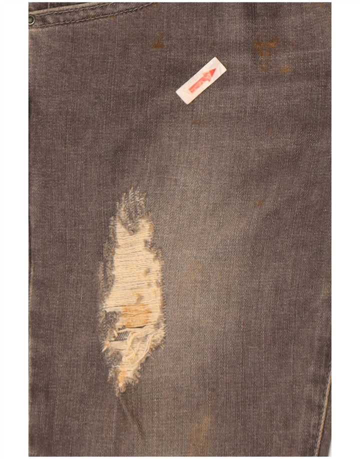 Zara Damen Distressed Slim Jeans EU 34 2XS W24 L32 Grau
