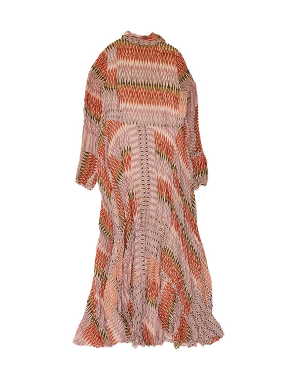 MINT VELVET Damen-Maxikleid mit langen Ärmeln, Größe M, mehrfarbig, Ikat