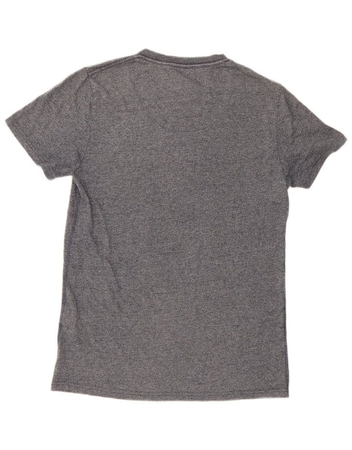 Superdry T-Shirt-Oberteil für Herren, Größe S, grau gefleckte Baumwolle