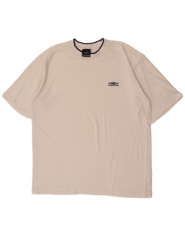 Umbro Herren-T-Shirt mit Grafik, groß, aus weißem Polyester