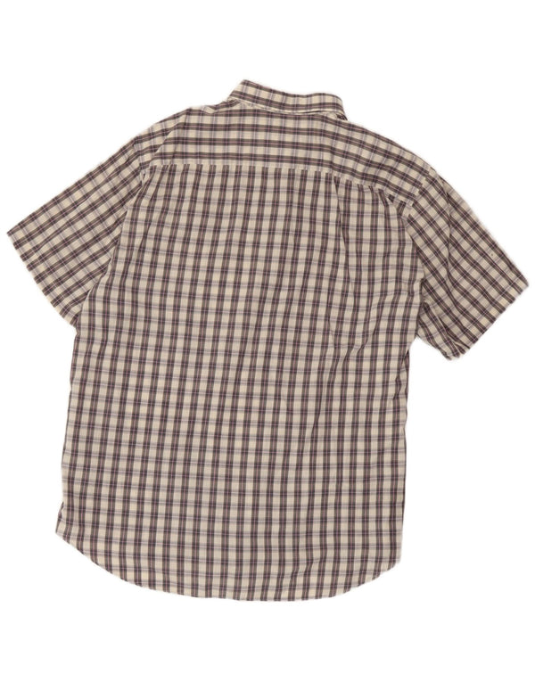 Mario Ferrari Mens Short Sleeve Shirt Medium Grey Check