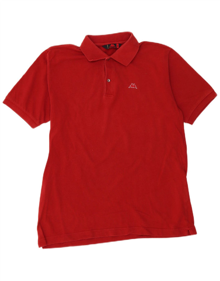 Kappa Herren-Poloshirt, große rote Baumwolle