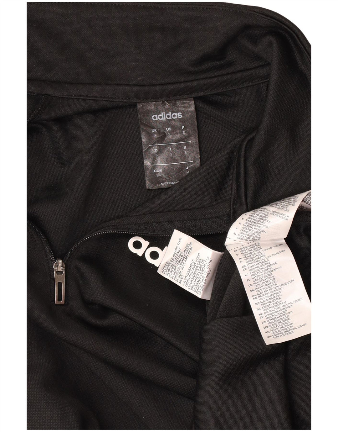 Adidas Herren Climalite Zip Neck Pullover Trainingsanzug Top Small Schwarz Polyester