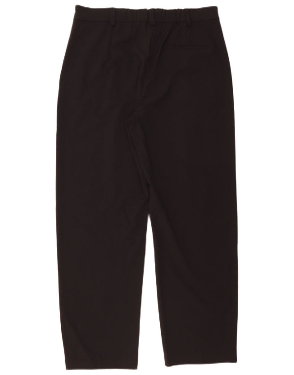 Marks & Spencer Damen kurze Anzughose UK 14 Large W32 L27 Schwarz
