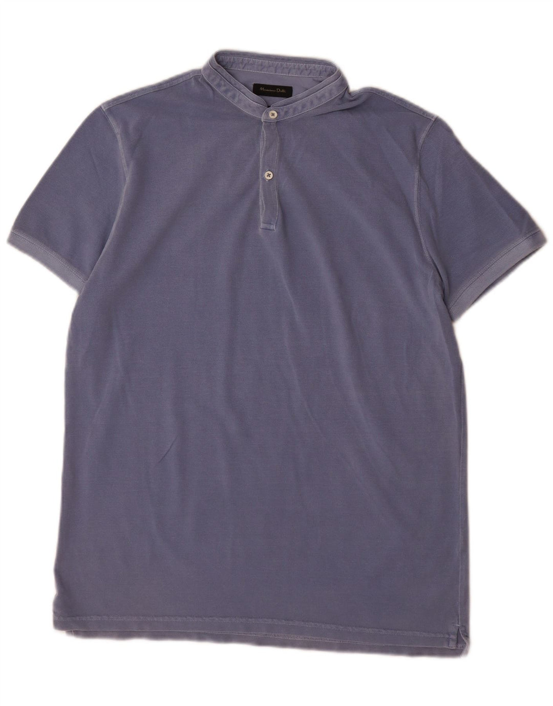 Massimo Dutti Herren-Poloshirt mit lässiger Passform, Größe L, Blau