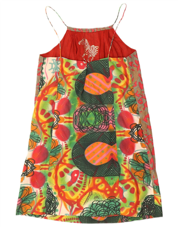 Desigual Damen-Sommerkleid mit abstraktem Muster, EU 42, groß, mehrfarbig