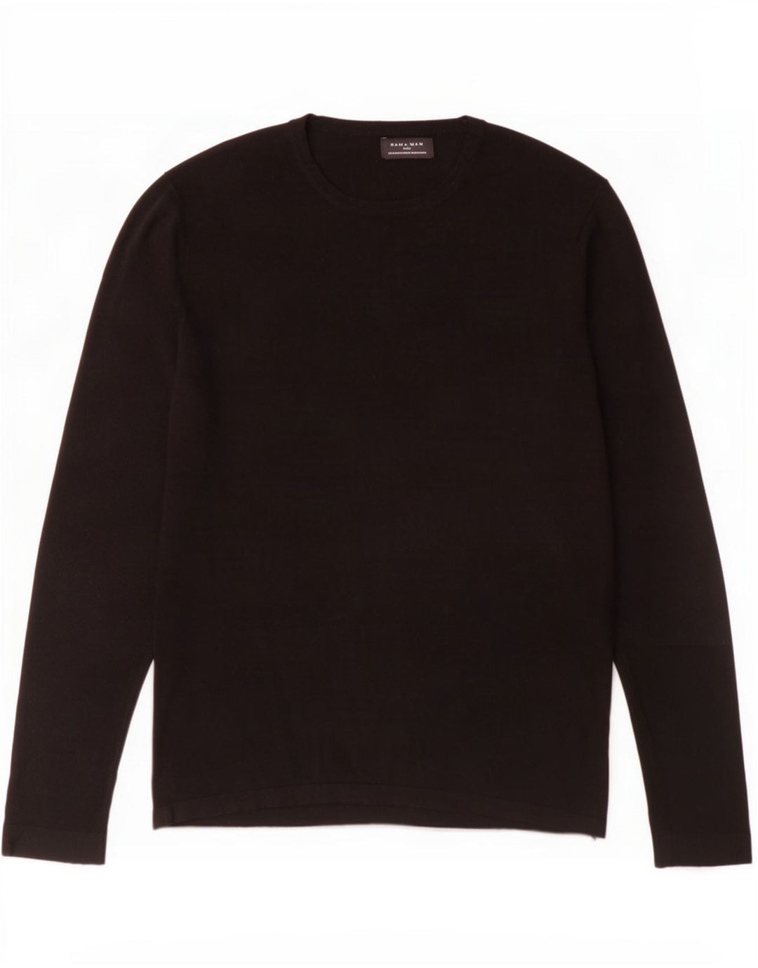 Zara Herren Top Langarm Medium Schwarz Viskose