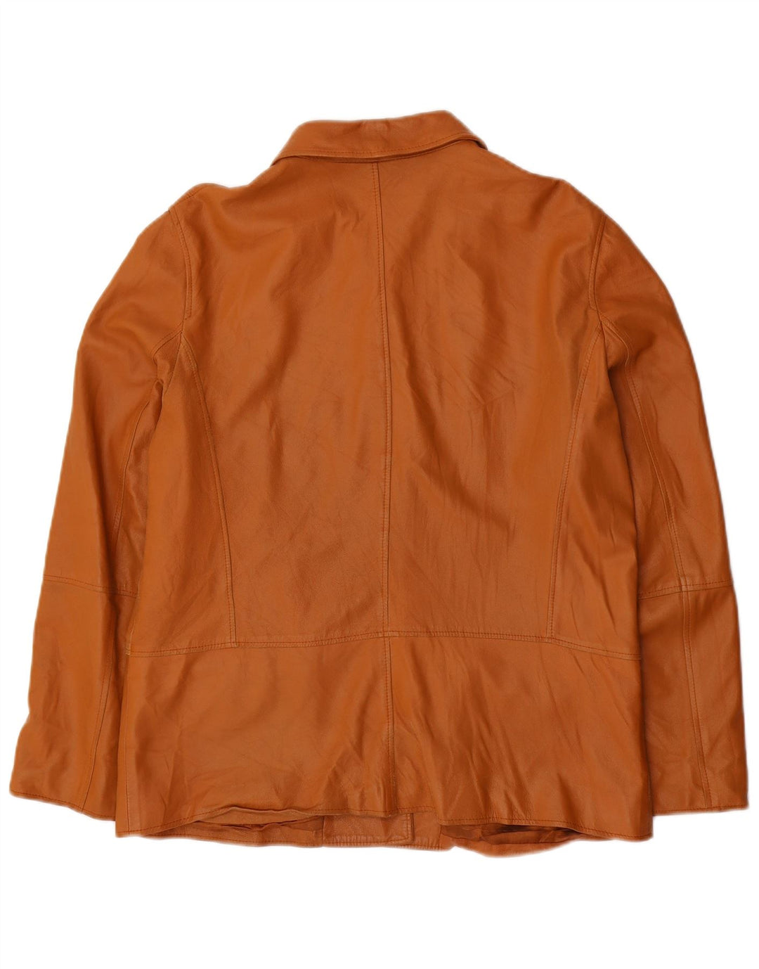 Marella Damen Lederjacke UK 16 Großes braunes Leder