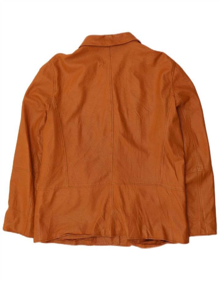 Marella Damen Lederjacke UK 16 Großes braunes Leder