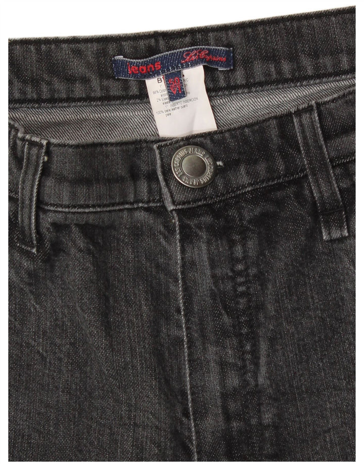 Les Copains Herren Straight Jeans IT 50 Large W34 L28 Graue Baumwolle