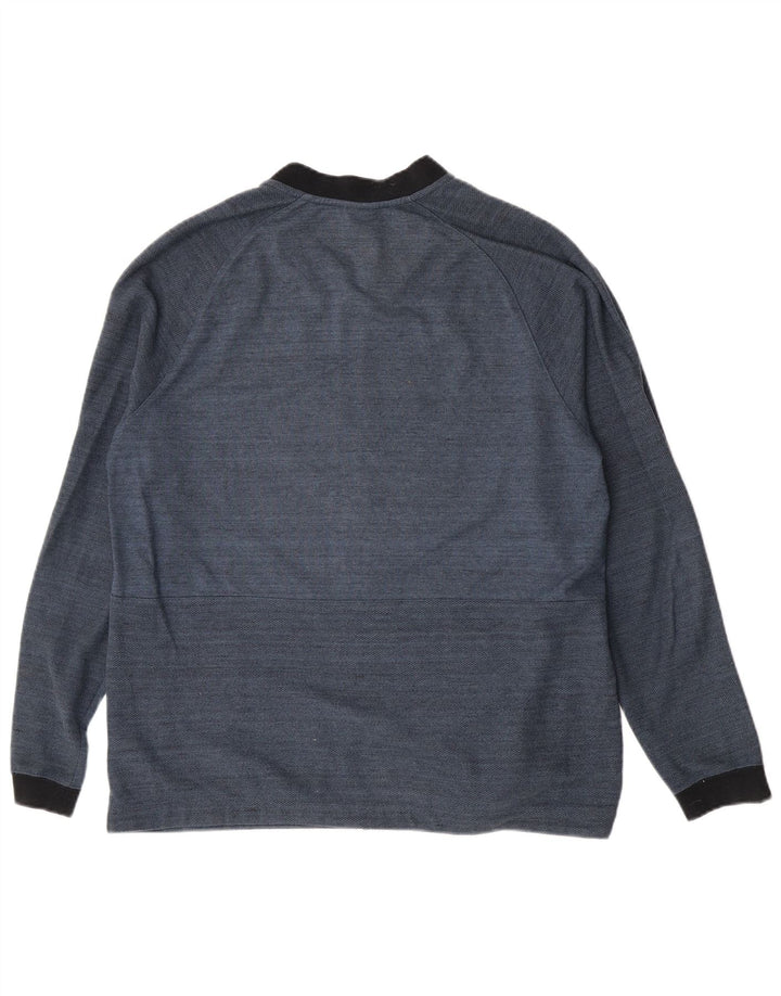 Nike Herren-Trainingsanzugoberteil, XL, blau gefleckte Baumwolle
