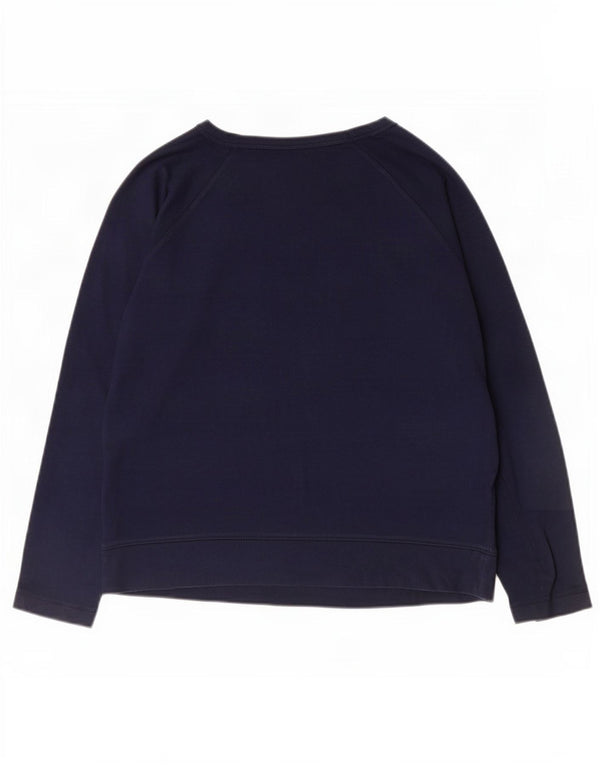 Gap Womens Sweatshirt Jumper UK 12 Medium Navy Blue Cotton