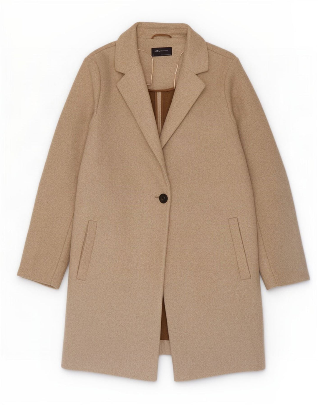 Marks & Spencer Damenmantel UK 18 XL Beige Baumwolle
