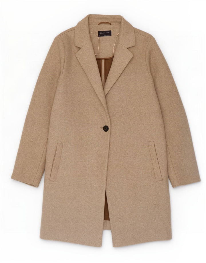 Marks & Spencer Damenmantel UK 18 XL Beige Baumwolle