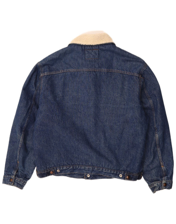 Roy Rogers Mens Denim Sherpa Jacket UK 40 Large Blue
