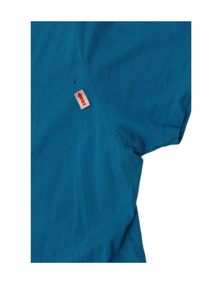 Nike Damen T-Shirt Top UK 14 Mittelblaue Baumwolle
