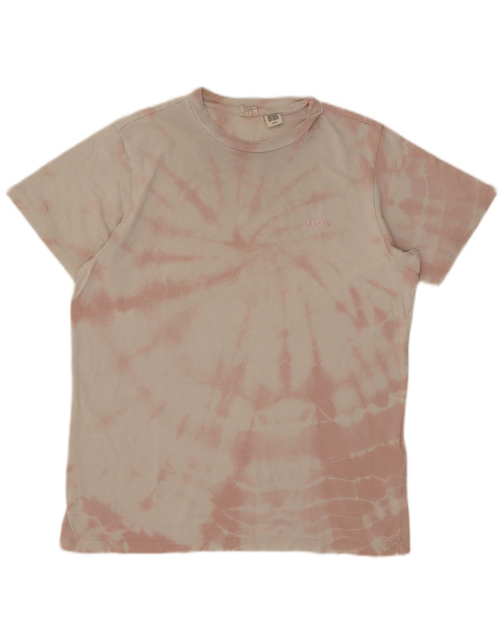 Levi's Herren-T-Shirt-Oberteil, klein, rosa, Batik-Baumwolle